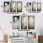 Minimalisme gris lune surface I - Tachisme ensemble de 3 décorations murales-658927762-658927764