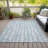 Lamanna Striped Machine Woven Washable Indoor / Outdoor Area Rug with Non-Slip Backing-95452686
