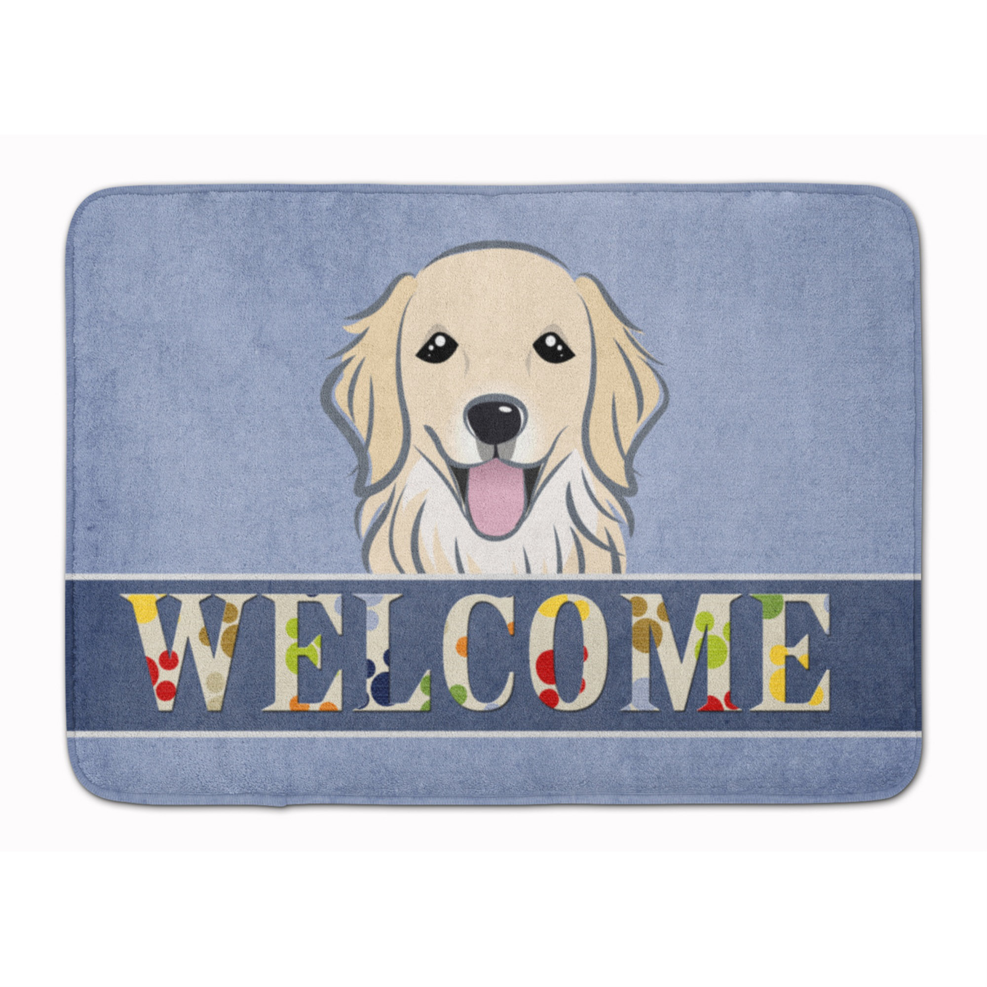 Golden retriever shop welcome mat