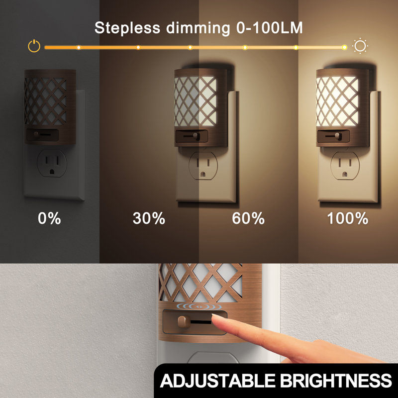 Vintage Style Plug-In Dimmable LED Night Light With Warm White 3000K