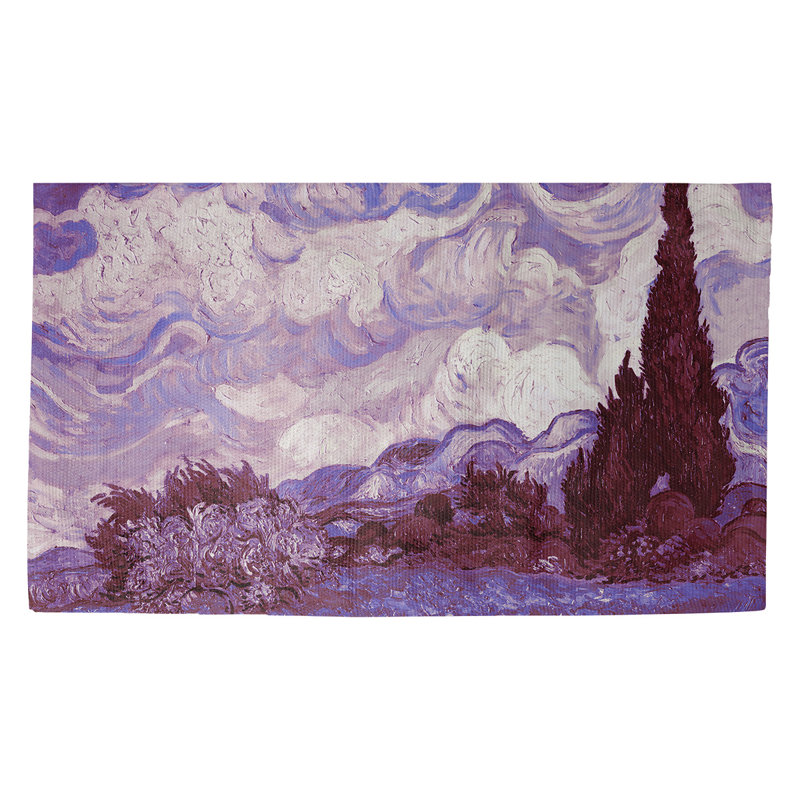 Paillasson d’intérieur dobby wheatfield blé cyprès Browerville, Rectangulaire 2 pi 1,5 po x 3 pi 4 po, Mauve