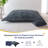 80" Grey Giant 3 In 1 Convertible Bean Bag Chair With Pillow-242264670-244243013
