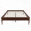 Structure de lit plateforme en bois de bambou sec massif de 15 pouces de hauteur, avec support en lattes de bois en métal, style moderne et minimaliste, aucun sommier requis, assemblage facile-238638704-238638707