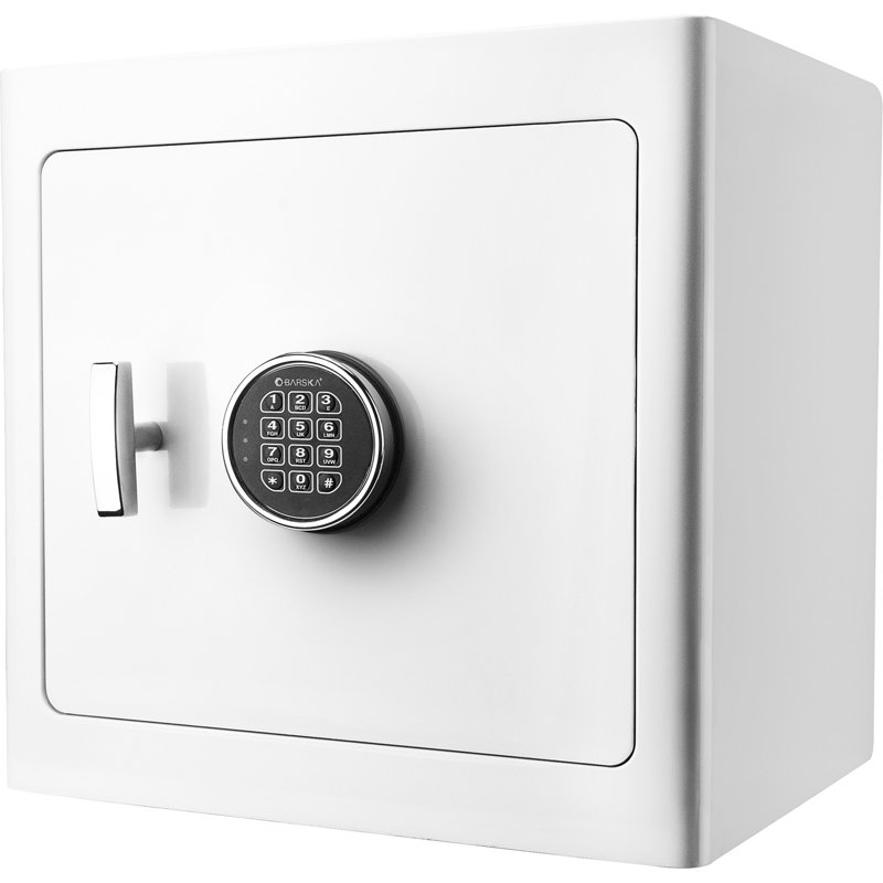 Coffre-fort à bijoux blanc 1,01 pi, Blanc
