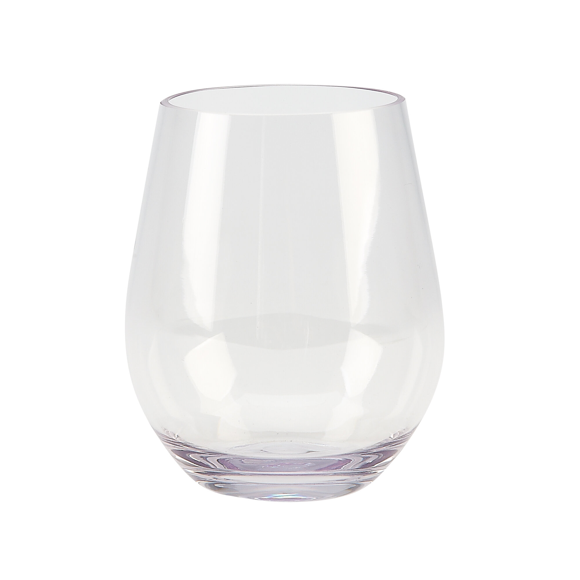 Elle Decor Acrylic Wine Goblets, Set of 4, 15-ounce, Unbreakable Acrylic Wine Glasses, Shatterproof Long Stemmed Glasses, Bar Drinking Cups, Green