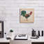  «Rooster-h» par Jean Plout, art mural sur toile, 12 po x 12 po
