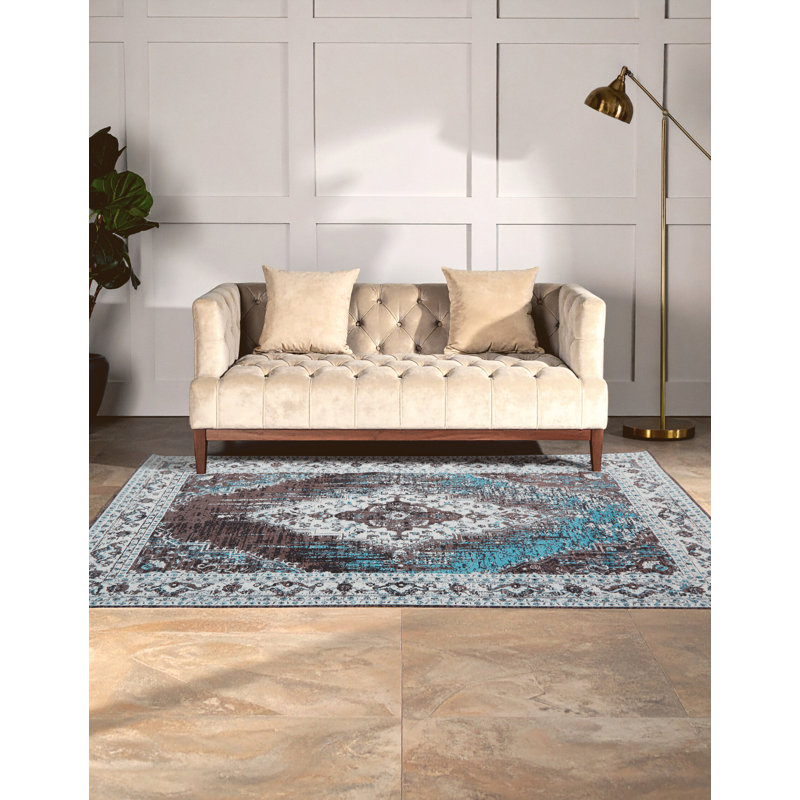 Rectangle Oriental Cotton Hand Tufted Area Rug, Rectangle 150 x 240 cm