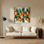 Fruit, ananas, art mural en métal brun-511389520