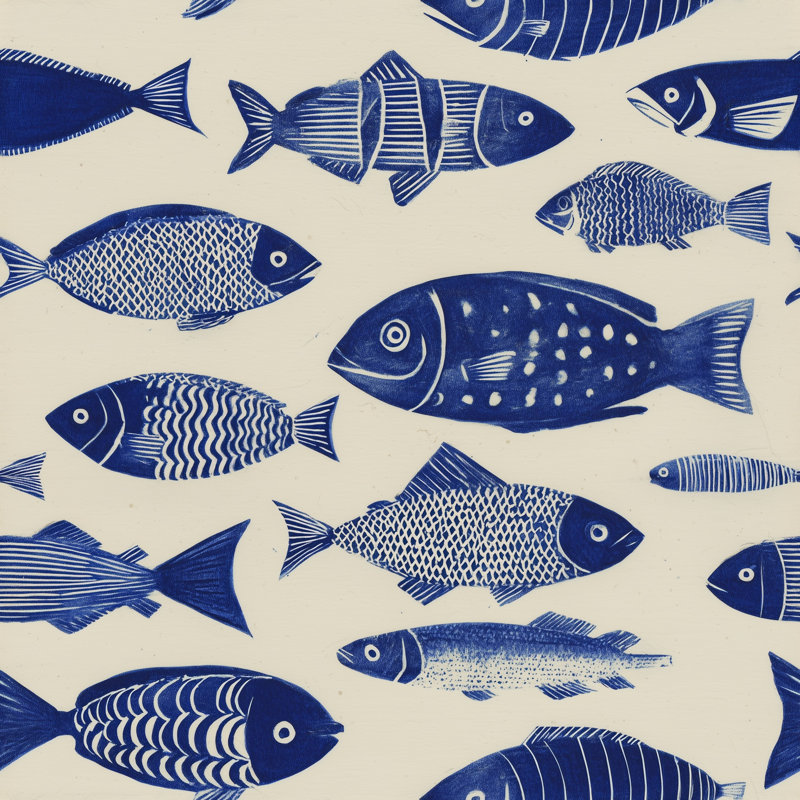 Papier peint poisson, Peler et coller