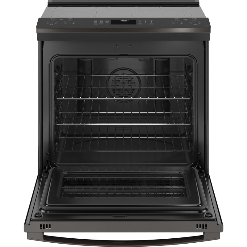 GE Profile Smart Appliances 30" 5.3 cu.ft. Slide-in Electric Range, Black Stainless