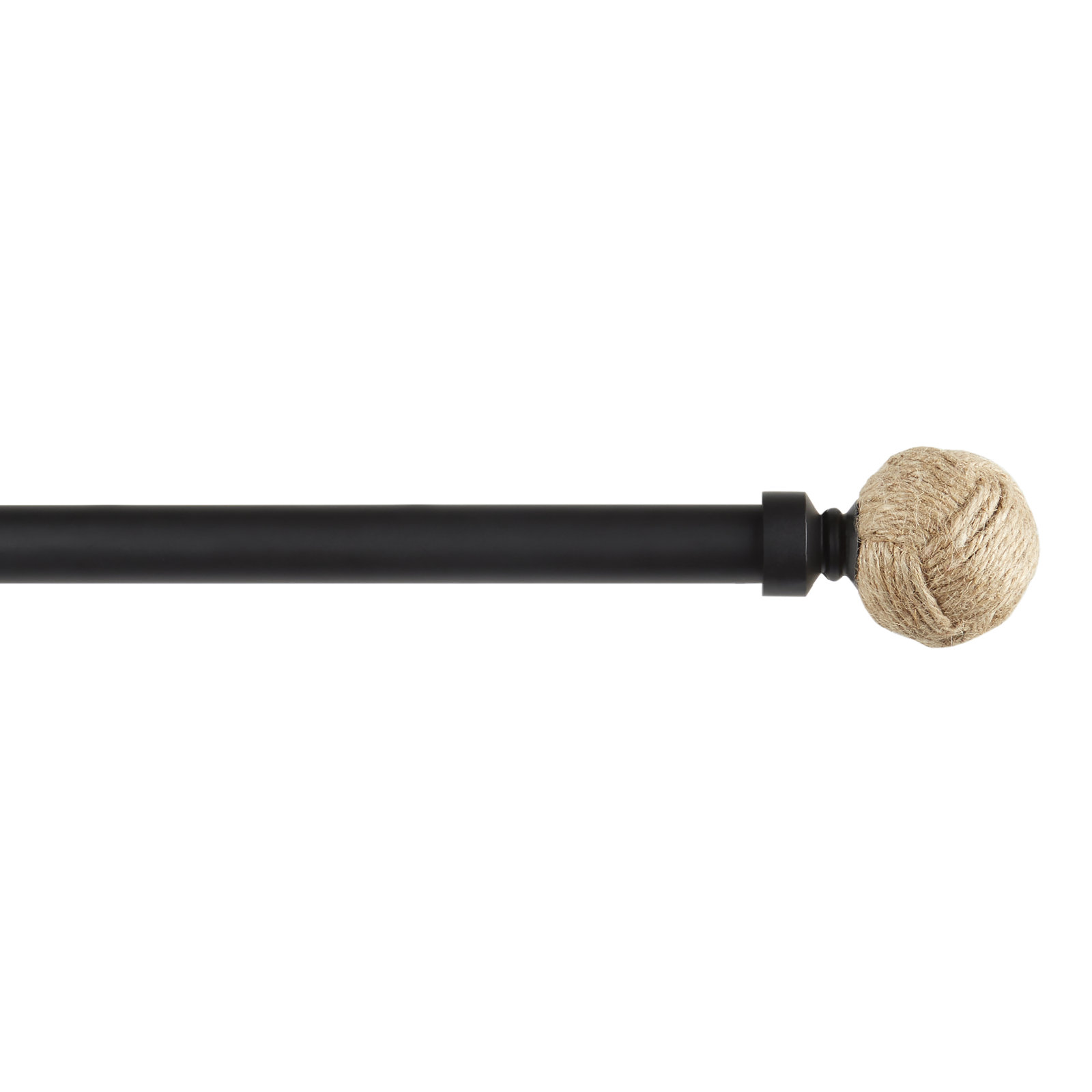 Tricia Rope Knot Curtain Rod Set, 66" - 120", Bronze