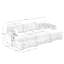 Oversized Modular Cushioned Sofa,With 3 Ottomans To Work As Sleeper Sofa Beds, 3-Seater Sofa With 3 Footstools-1194474591