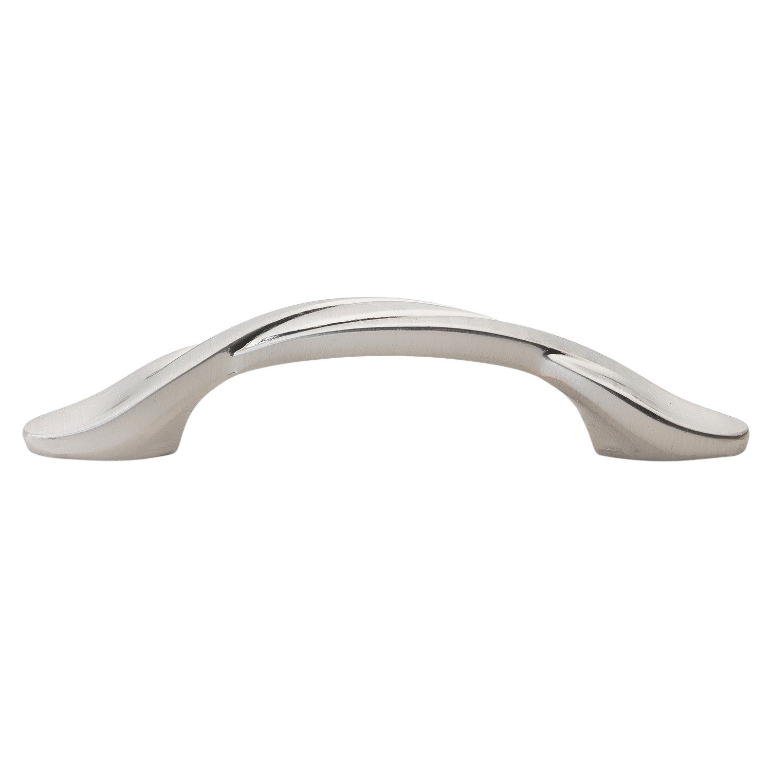 Classic Twisted Arch Cabinet Pull, Satin Nickel