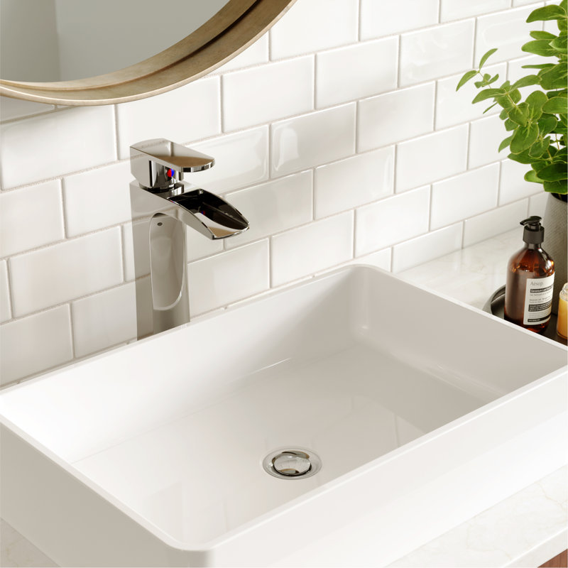 Kassel Single-handle Bathroom Faucet with Drain Assembly, Chrome
