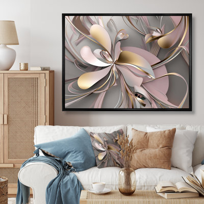 Art encadré liquide et effervescence rose I - 0
