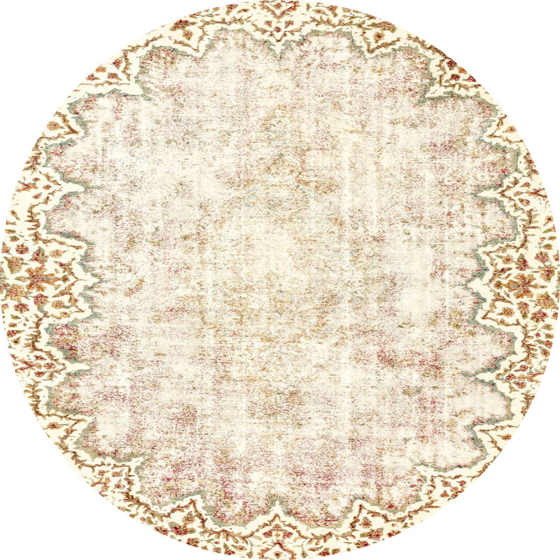 Abstract Indoor Rug, Round 5'
