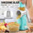 Zulay Kitchen Rotary Cheese Grater with 5 Stainless Steel Blades and Suction Base-106816938