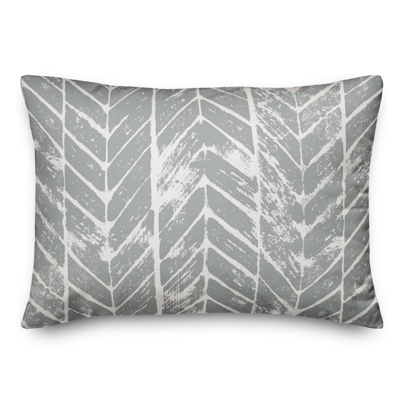Geometric Throw Pillow, Gray