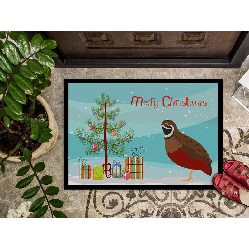 Stapleford Non-Slip Christmas Outdoor Doormat, 0.25" H x 27" W x 18" D