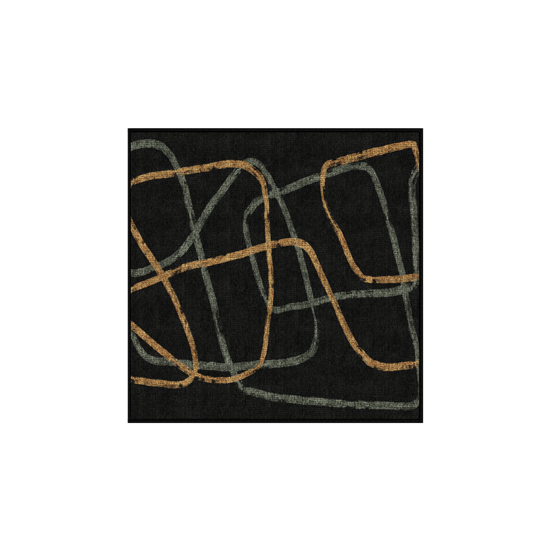 Marba Washable Abstract Indoor Rug, Square 8'