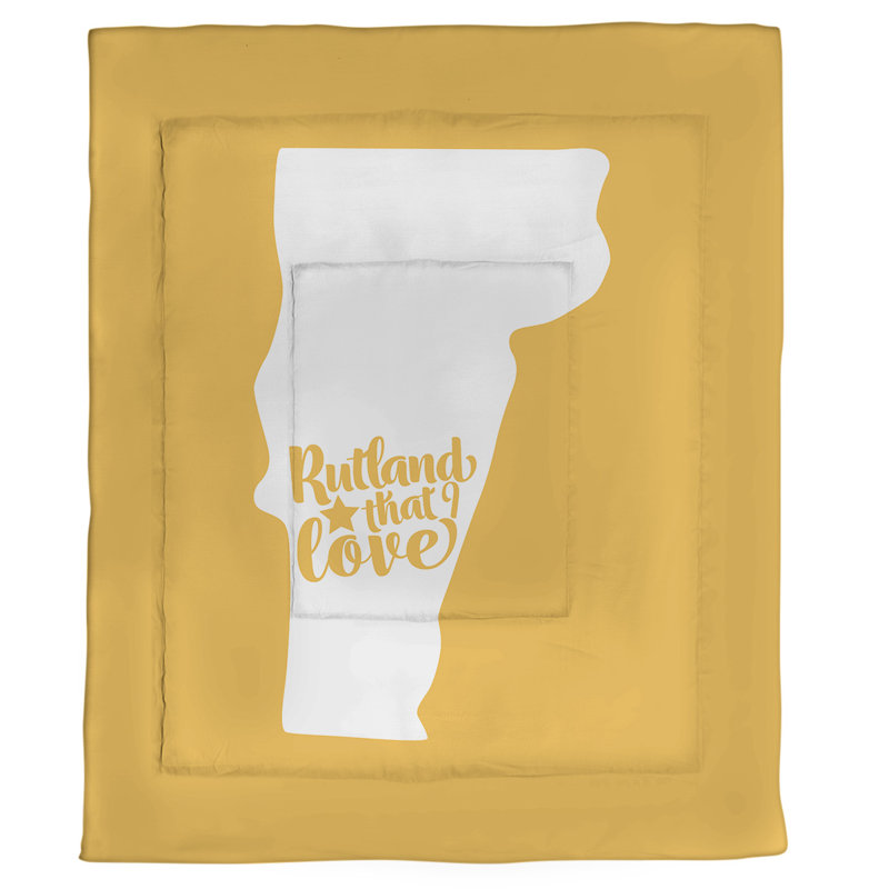 Modern & Contemporary Polyester Percale Comforter, Twin XL Comforter, Yellow