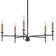 Hux 5 - Light Fabric Dimmable Modern Linear Chandelier