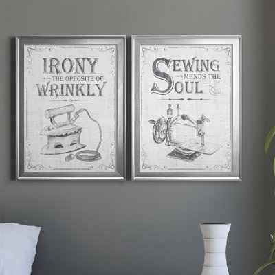«Laundry Today II», ensemble de 2 reproductions d'art sur toile