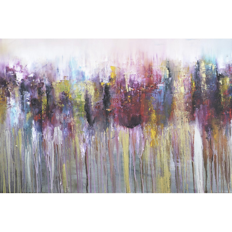Morados I by Leticia Herrera - Wrapped Canvas Painting, 30cm H x 46cm W, Wrapped Canvas