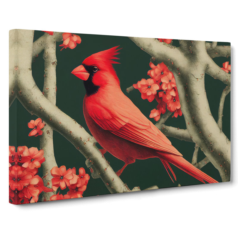 Cardinal Bird Vol.14 - Wrapped Canvas, 50cm H x 76cm W x 3cm D