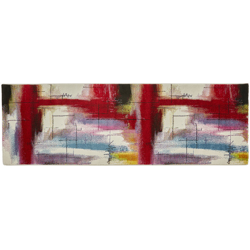 Abstract Area Rug, Runner 80 x 240cm