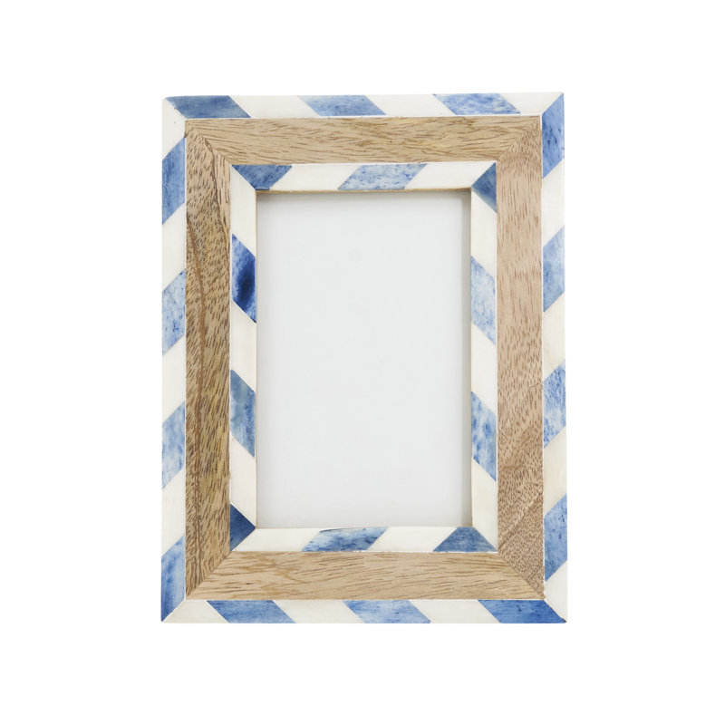 Cadre photo chevron et bois, 5 po x 7 po