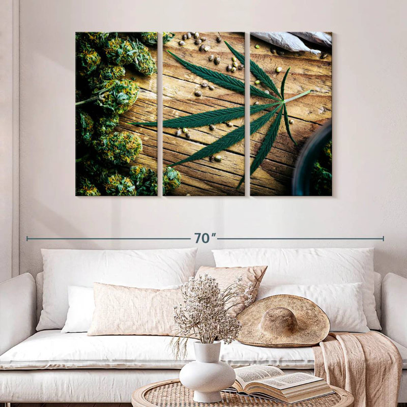 Senne Dried Marijuana, 32" H x 50" W