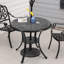 Round Metal Outdoor Bistro Table With Umbrella Hole , 81cm cm W 81cm cm D