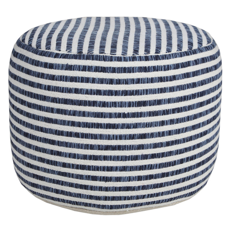 Mineo Coastal Striped Ottoman Pouf