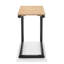 LifestyleGarden Moorea Aluminum and FSC Teak Outdoor Patio Coral Sand C-shape Side Table-1615336979