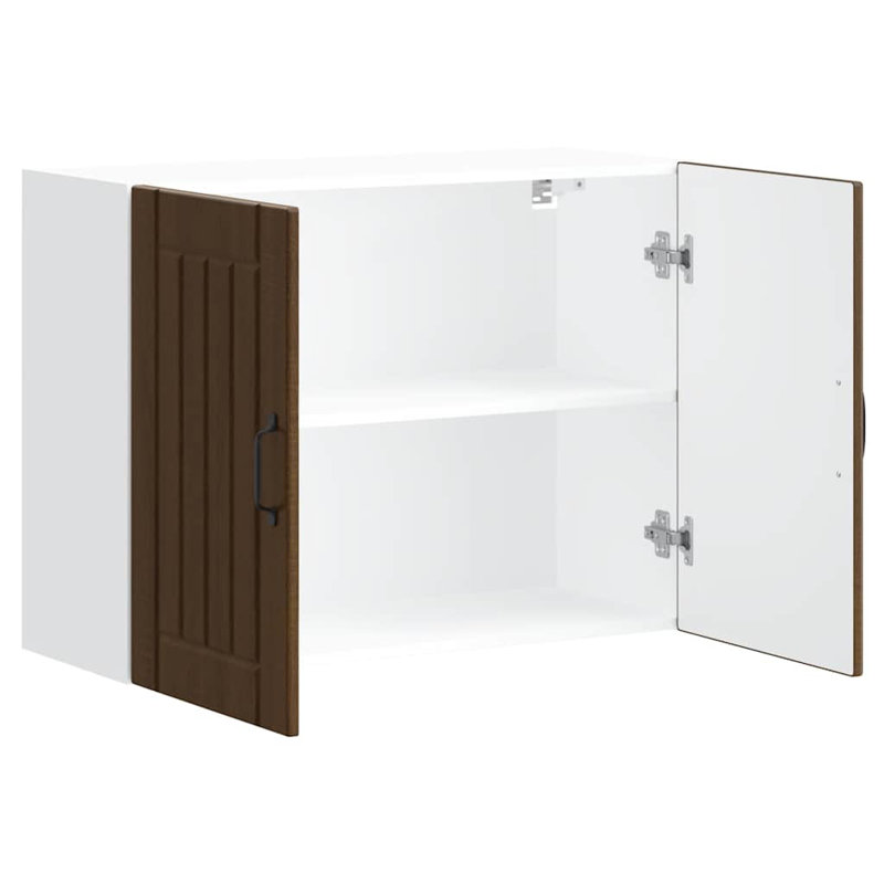 Standard Wall Cabinet, brown oak, 60cm H x 80cm W x 31cm D