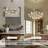 10 - Light 32" Gold Ceramic Ginkgo Chandelier for Dining Room