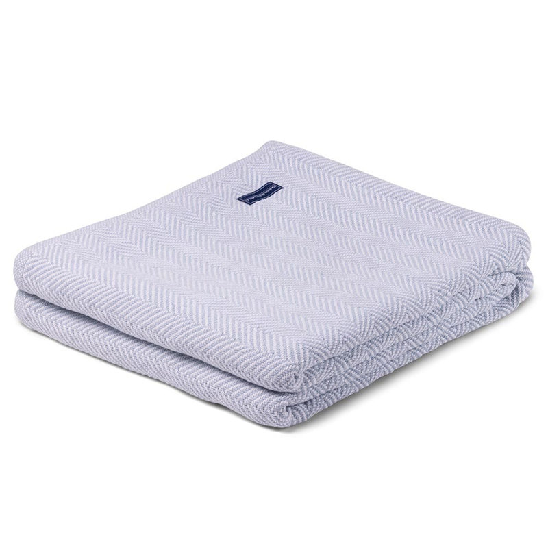 Penobscot Cotton Blanket, 80" x 96", Shore