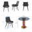 5-piece Round Tempered Glass Top Dining Set