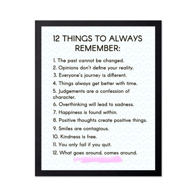 12 Things To Always Remember