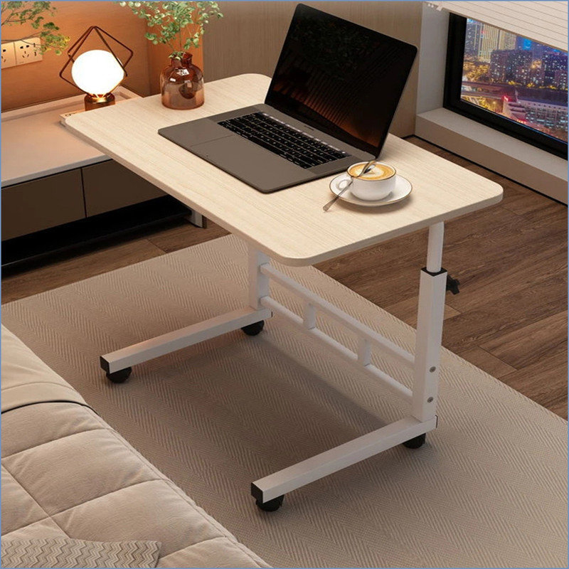 Adjustable Metal Base Standing Desk, White/White