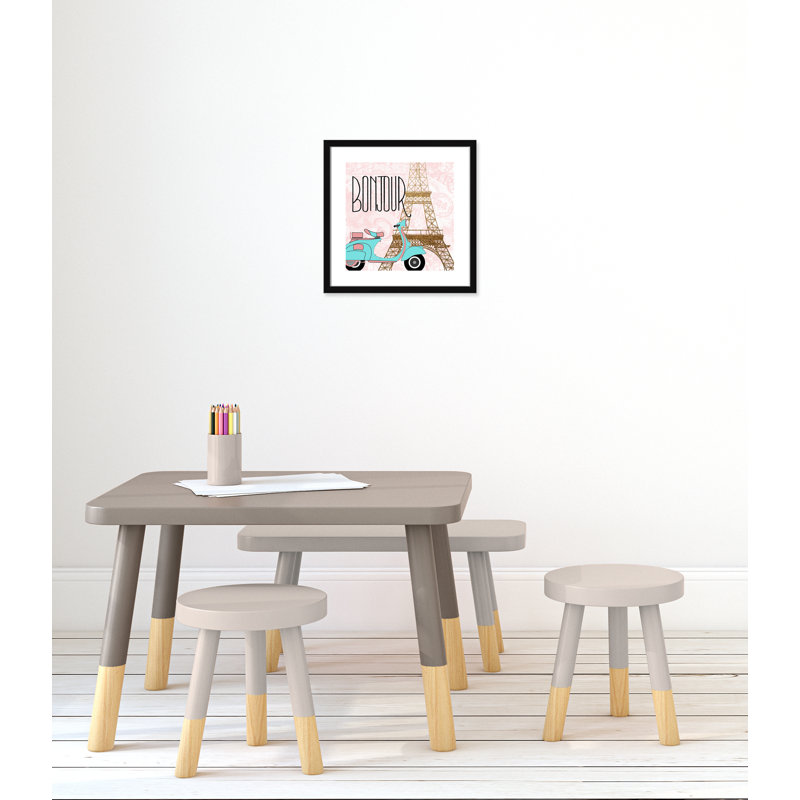 Bonjour paris 2, H 17 po x l 17 po x P 1,19 po, Encadré de boîte noir
