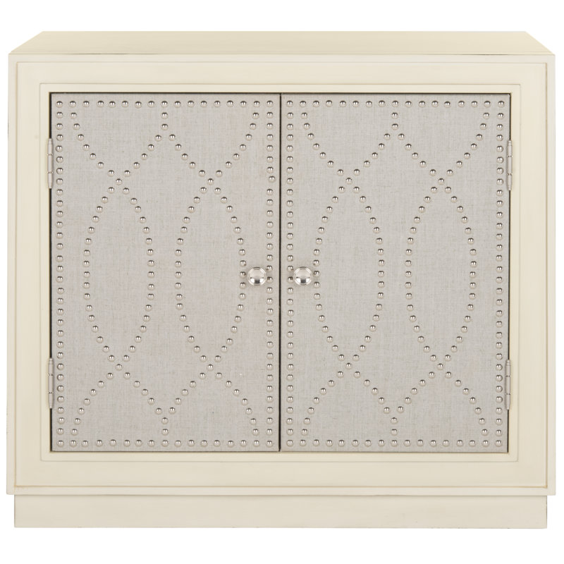 Studded Accent Cabinet, Antique Beige