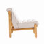 Fauteuil d'appoint Fluffy avec structure en bois massif naturel-1029411590
