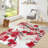 Vibrant Floral Pattern Non Woven Thin Type Printed Rug Enhancing Your Living Space with Style and Elegance-128824394