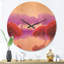 Jardin japonais rouge et mauve - Horloge murale moderne en bois-63618026