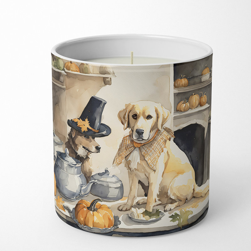 Bougie parfumée Pumpkin Pie avec support en céramique
