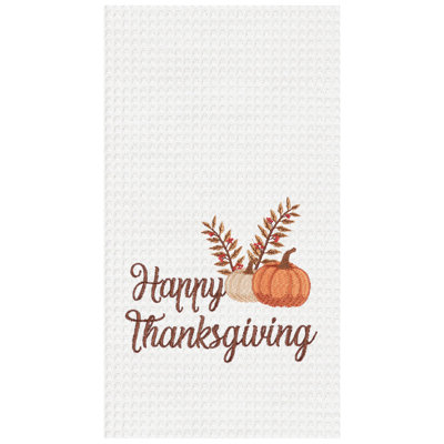 Serviette de cuisine Happy Thanksgiving Waffle Weave