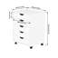 49cm Wide 5 -Drawer Mobile File Cabinet