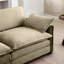 Tan Corduroy Footrest, Suits Different Sofas, Comfortable Chair Seating Stool, Matches Multiple